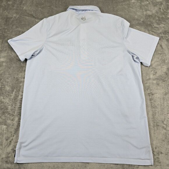 Greyson Men's Blue Striped Golf Polo Shirt Size L - Picture 2 of 11